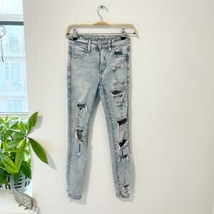 American Eagle Distressed Skinny Jeans Size 00 Short